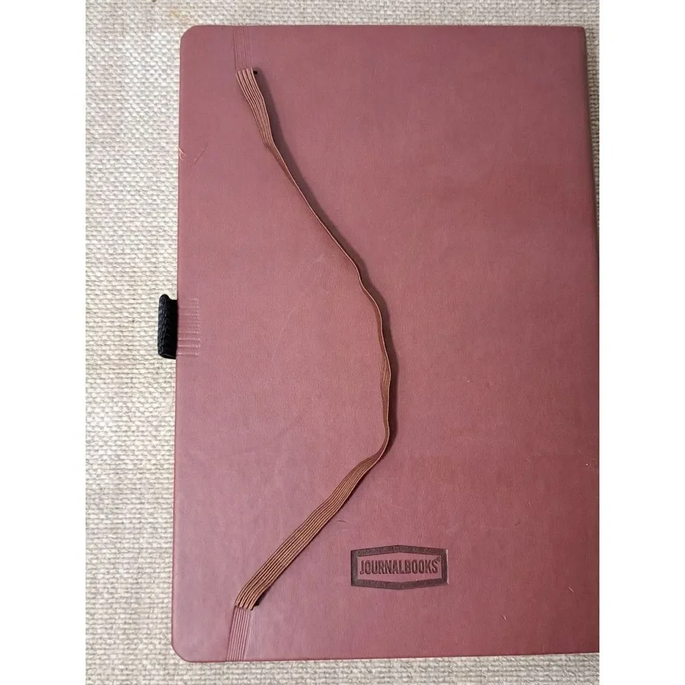 Lot of‎ 2 Hardcover Notebook Journal  Vegan Leather Cover Brown Lined Pages